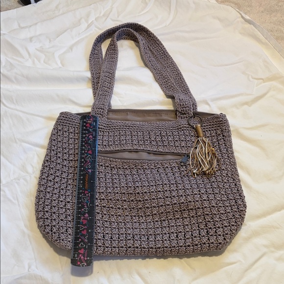 The Sak Grey Crochet Tote Bag - Picture 3 of 5